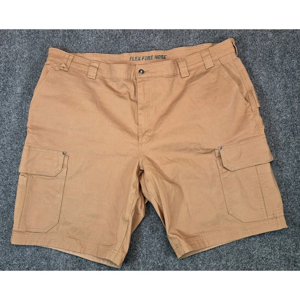 Duluth Trading Flex Fire Hose Cargo Shorts Mens 48 Brown Relaxed Fit